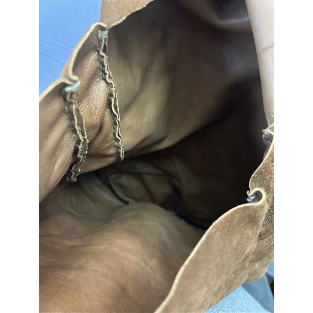 Vintage Suede Fringe Festival Bag Boho Southwestern Leather  Satchel